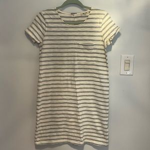 MADEWELL button back striped t-shirt dress SIZE XS